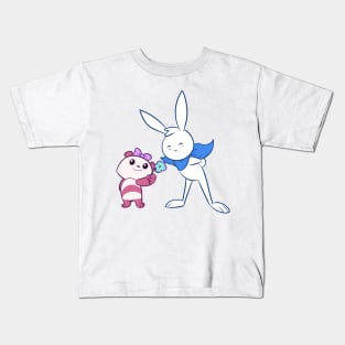 Kerlos Bunny and Fiona Panda Design Kids T-Shirt